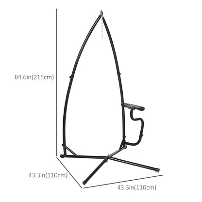 Support en C pour chaise hamac avec tablette