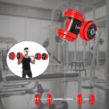 Ensemble haltères et barre de musculation réglable 20 kg