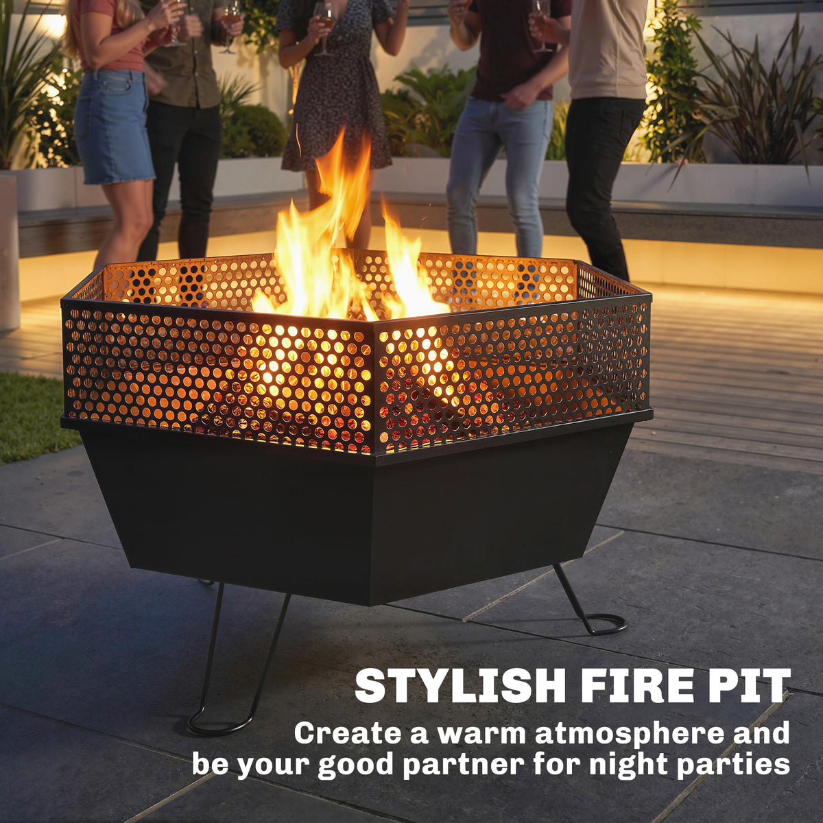 Foyer de feu pliable 20 po avec couvercle