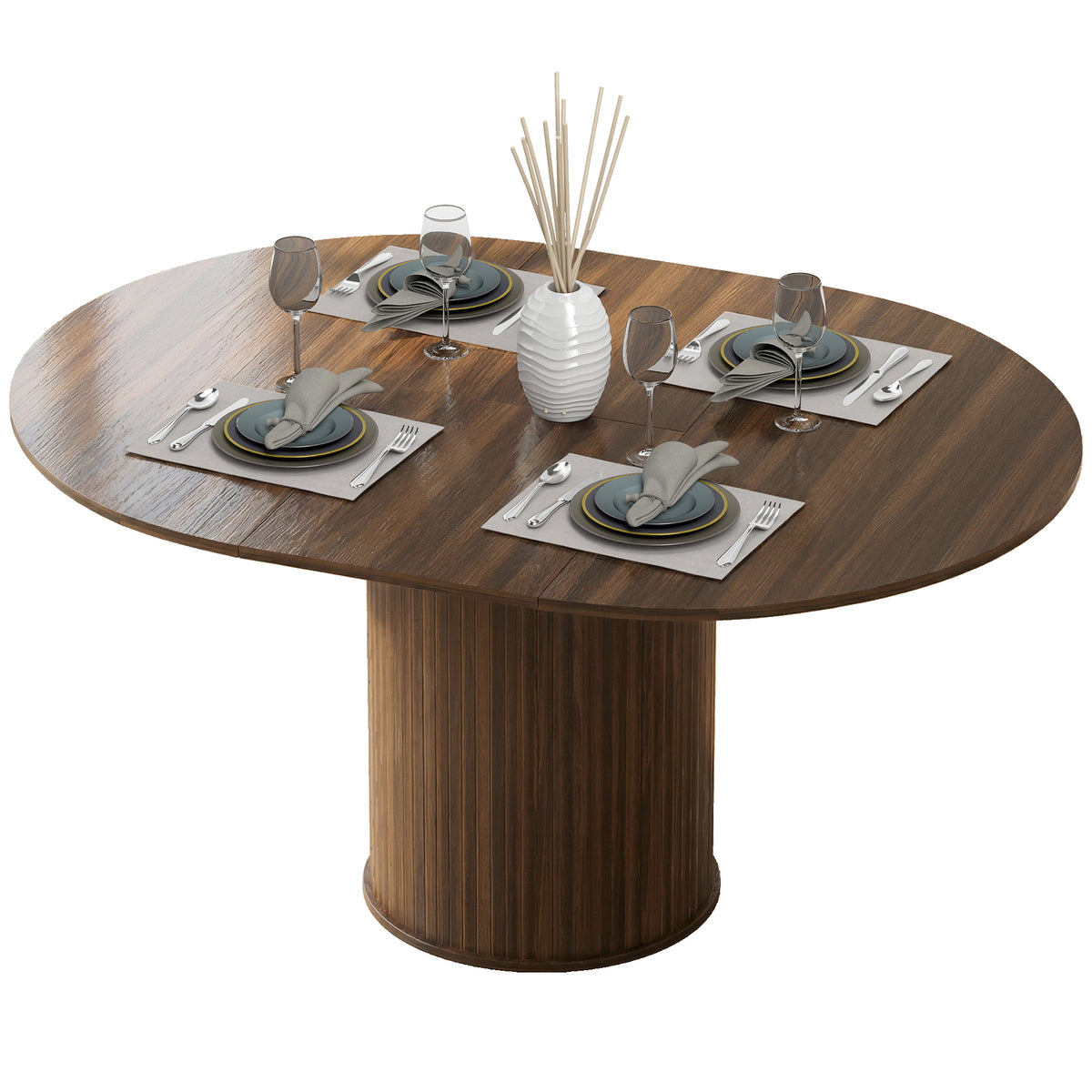 Table à manger extensible 110-150 cm — Noyer