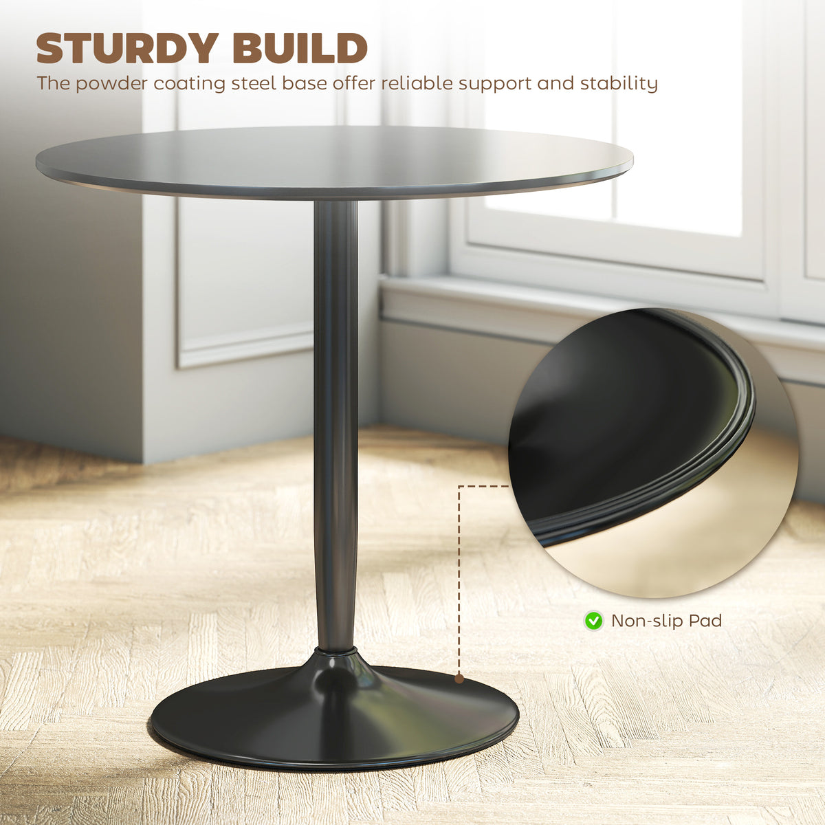 Table de cuisine ronde pour 2 personnes