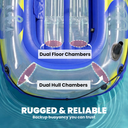 Kayak gonflable 2 personnes avec support de canne