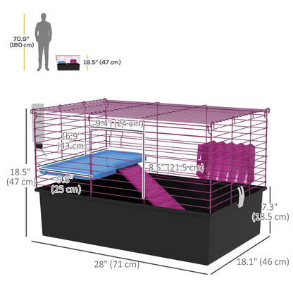 Cage pour petits animaux 47 cm avec accessoires