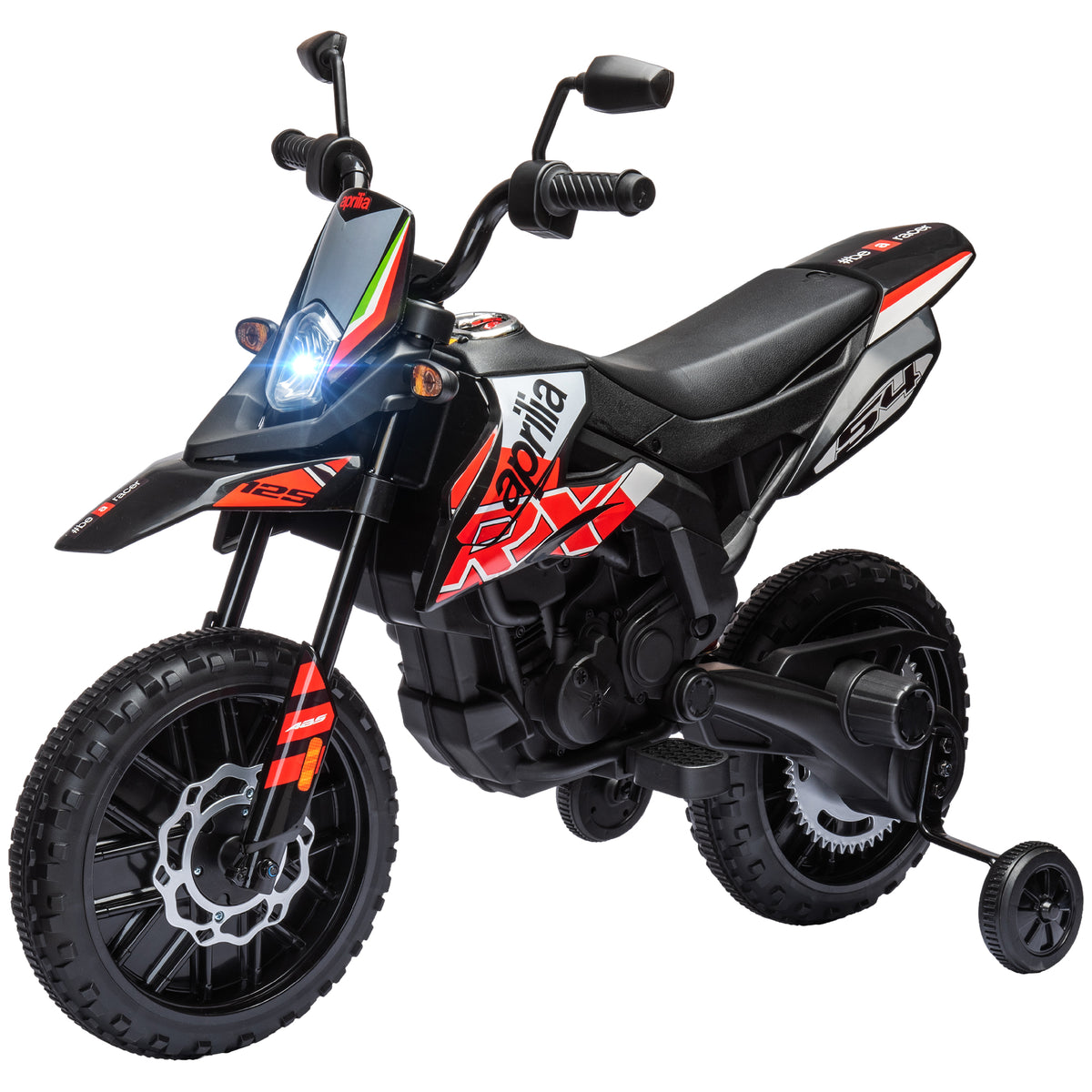 Moto électrique pour enfants 12V avec roulettes