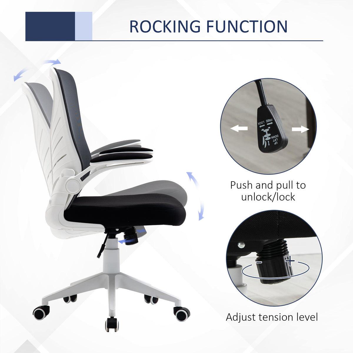 Chaise de bureau ergonomique pivotante en maille