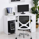 Bureau en L avec tiroir et tablette pour clavier