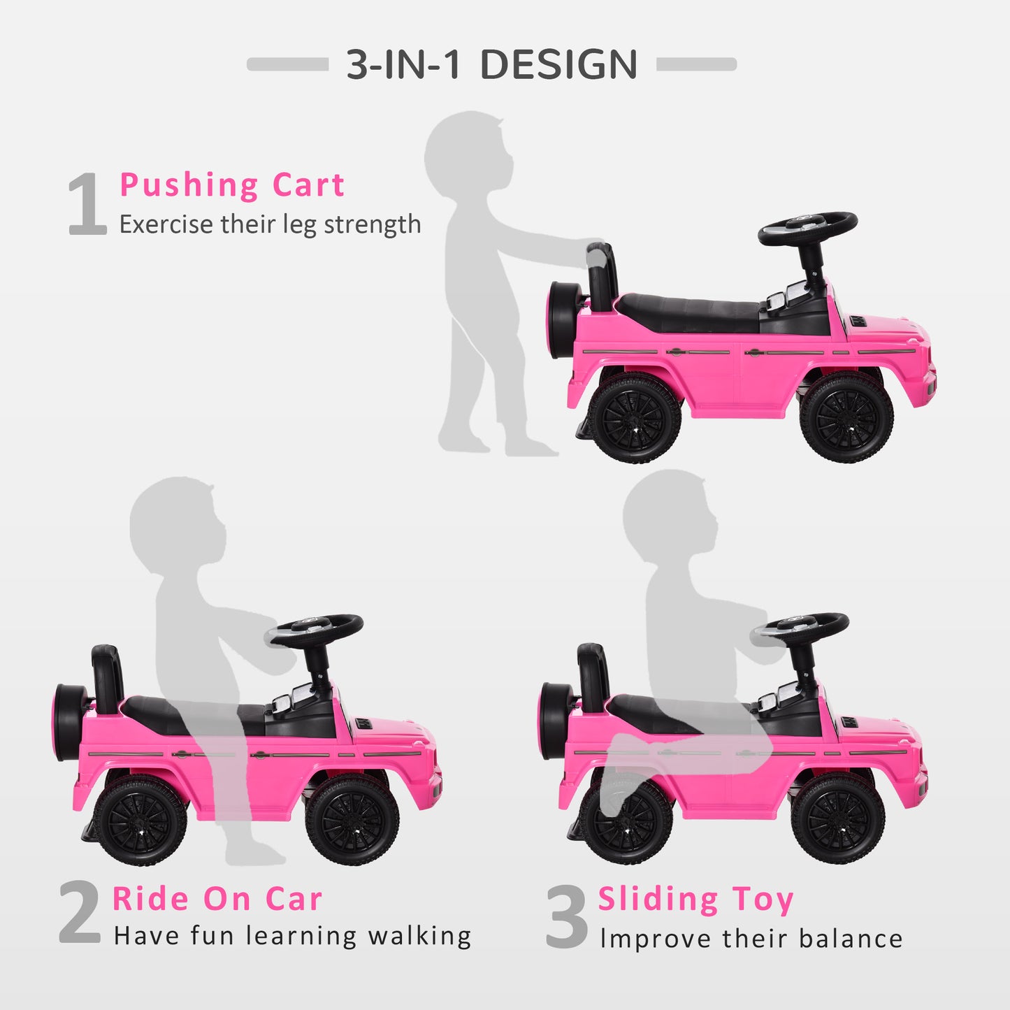 Voiture porteur Mercedes-Benz G350 pied-au-sol pour enfants