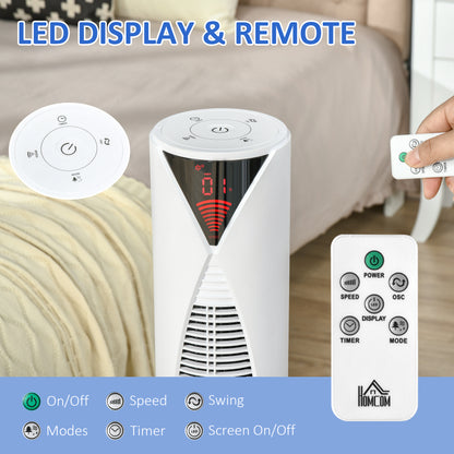 Ventilateur tour oscillant 3 vitesses minuterie 12h télécommande