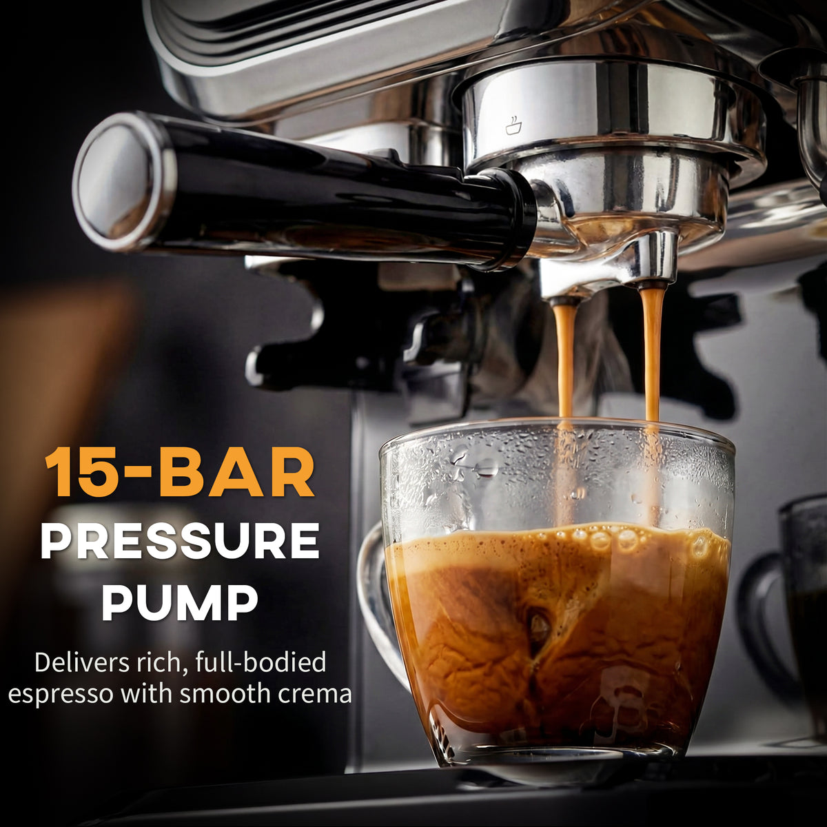 Machine à espresso 15 bars avec moulin et mousseur