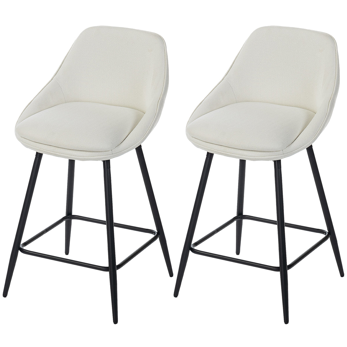 Tabourets de bar pivotants rembourrés avec dossiers