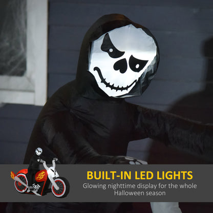 Décoration gonflable Faucheuse moto 6 pi avec LED