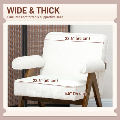 Fauteuil accent velours côtelé coussin épais