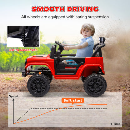 Camion électrique 12V télécommandé pour enfants avec suspension