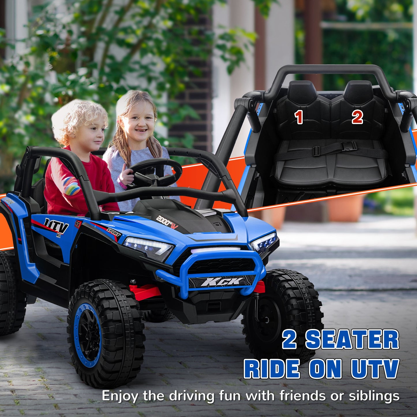 Voiture électrique 2 places 24V pour enfants