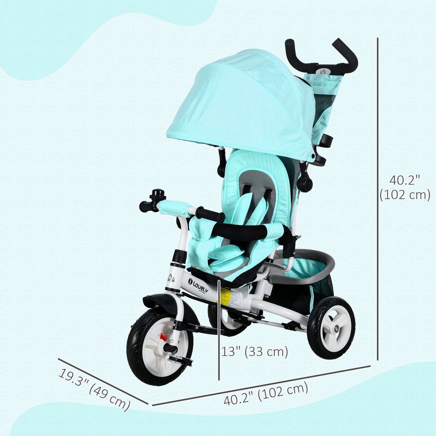 Tricycle évolutif 6 en 1 pour tout-petits 1-5 ans