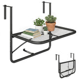 Table de balcon suspendue ajustable pour rambarde