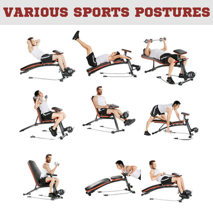 Banc d'entraînement pliable réglable pour musculation à domicile