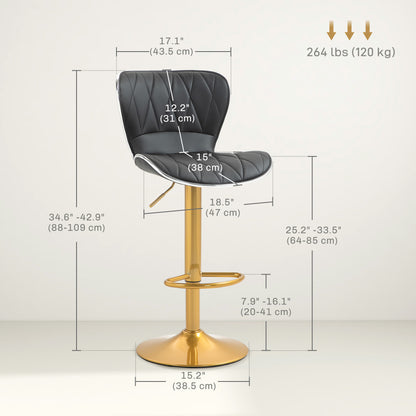 Tabourets de comptoir ajustables lot de 2