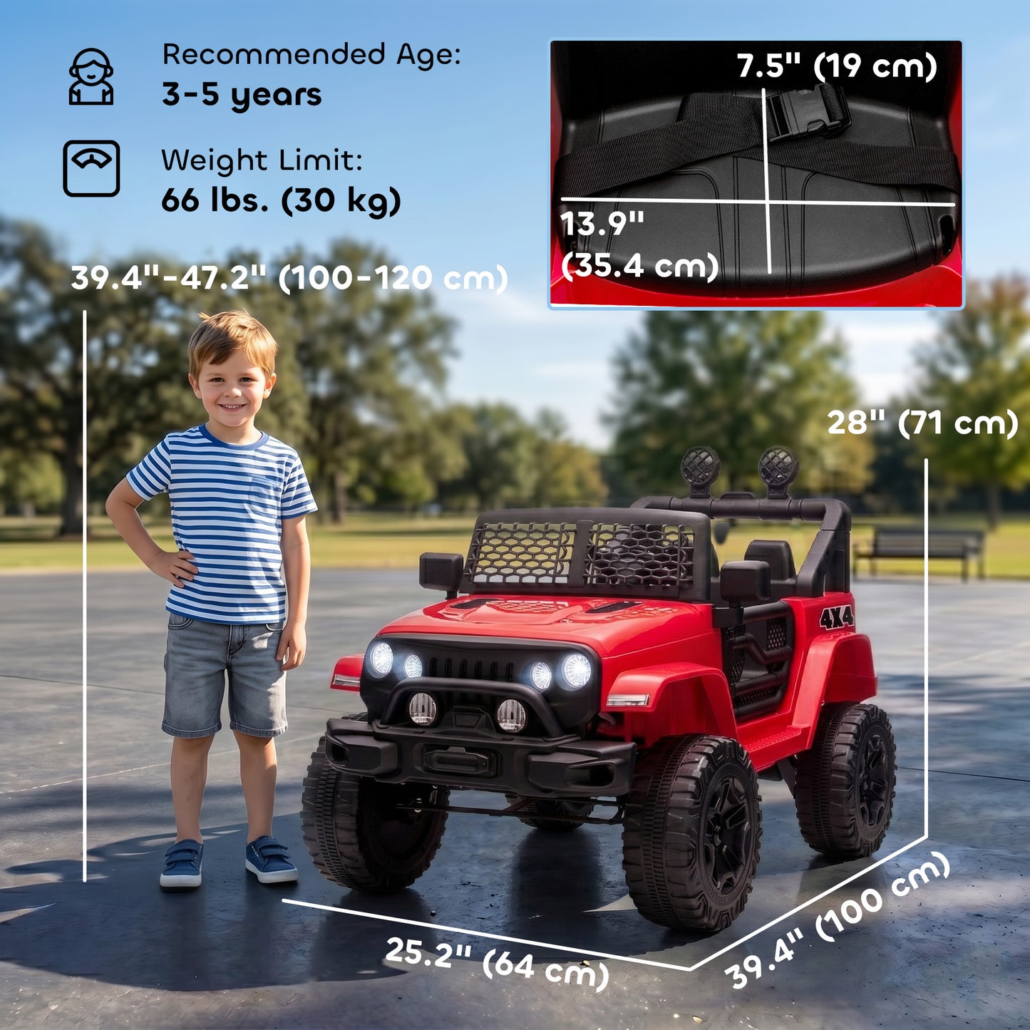 Auto électrique enfant télécommande parentale 12V