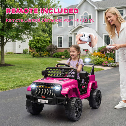 Camion électrique 12V télécommandé pour enfants avec suspension