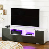 Meuble TV avec lumières LED et rangement