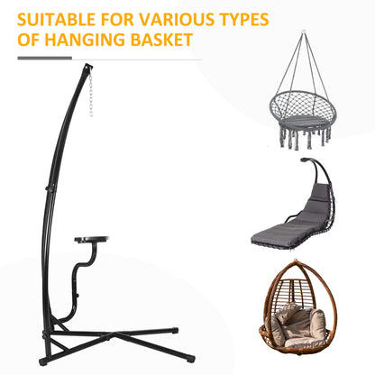 Support en C pour chaise hamac avec tablette