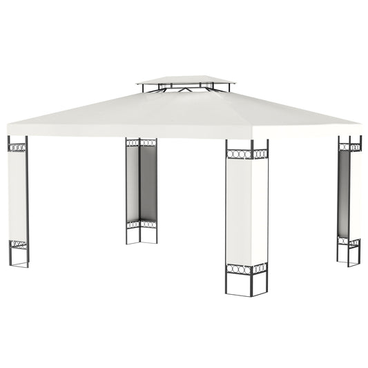 Outsunny 3x4m Grey Double-Roof Outdoor Gazebo - Free Delivery