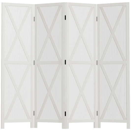 Paravent pliable 4 panneaux style fermette