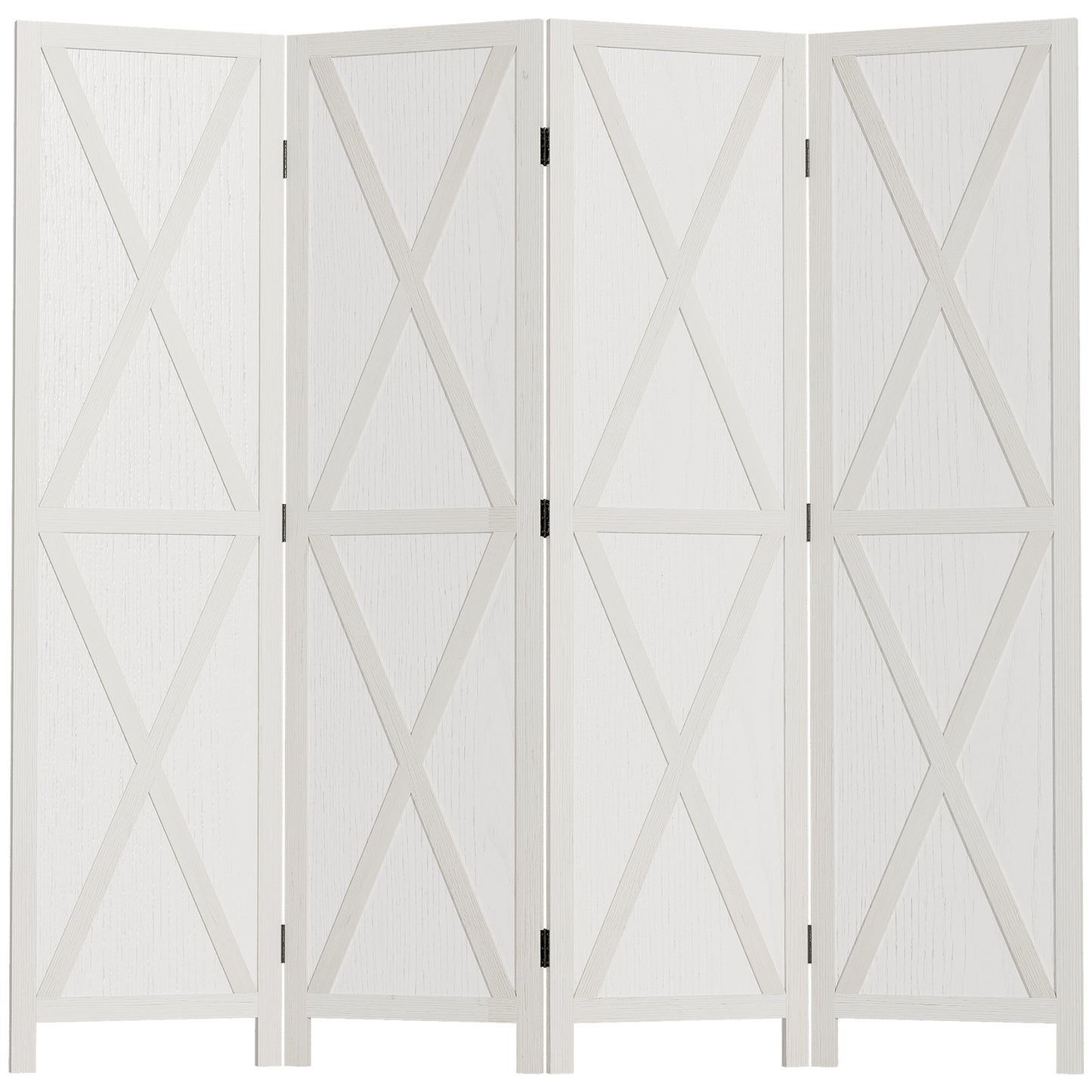 Paravent pliable 4 panneaux style fermette