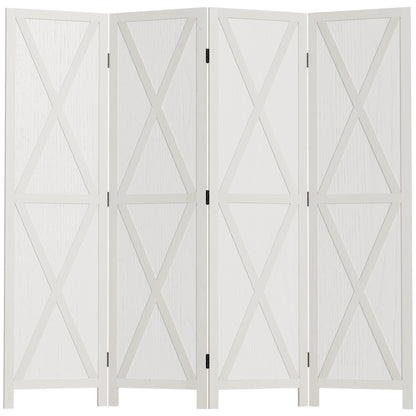 Paravent pliable 4 panneaux style fermette
