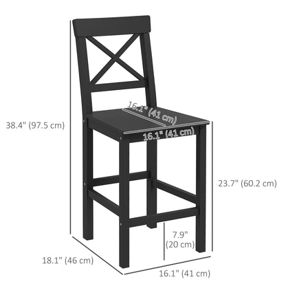 Tabourets de comptoir ensemble de 2 style fermier