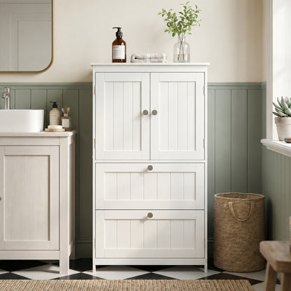 Armoire de salle de bain étroite 2 tiroirs