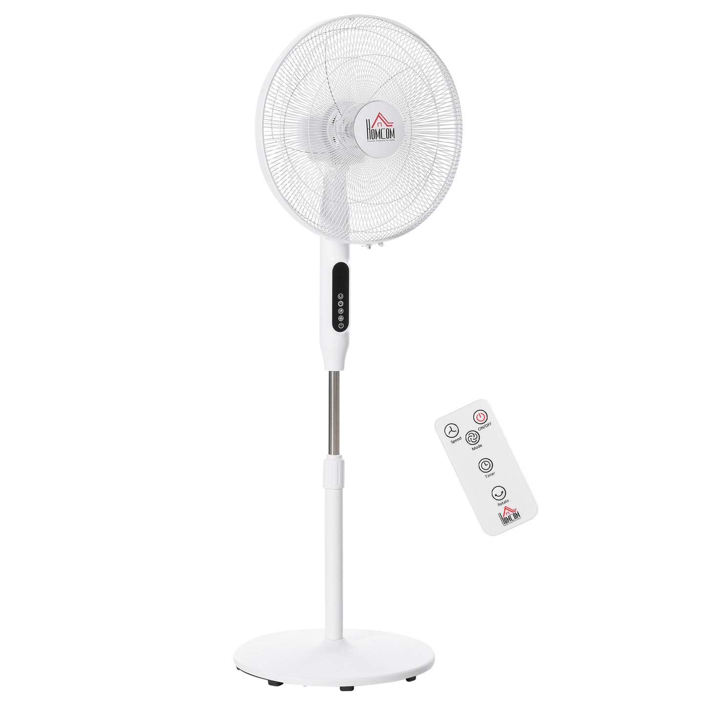 Ventilateur sur pied avec télécommande et minuterie