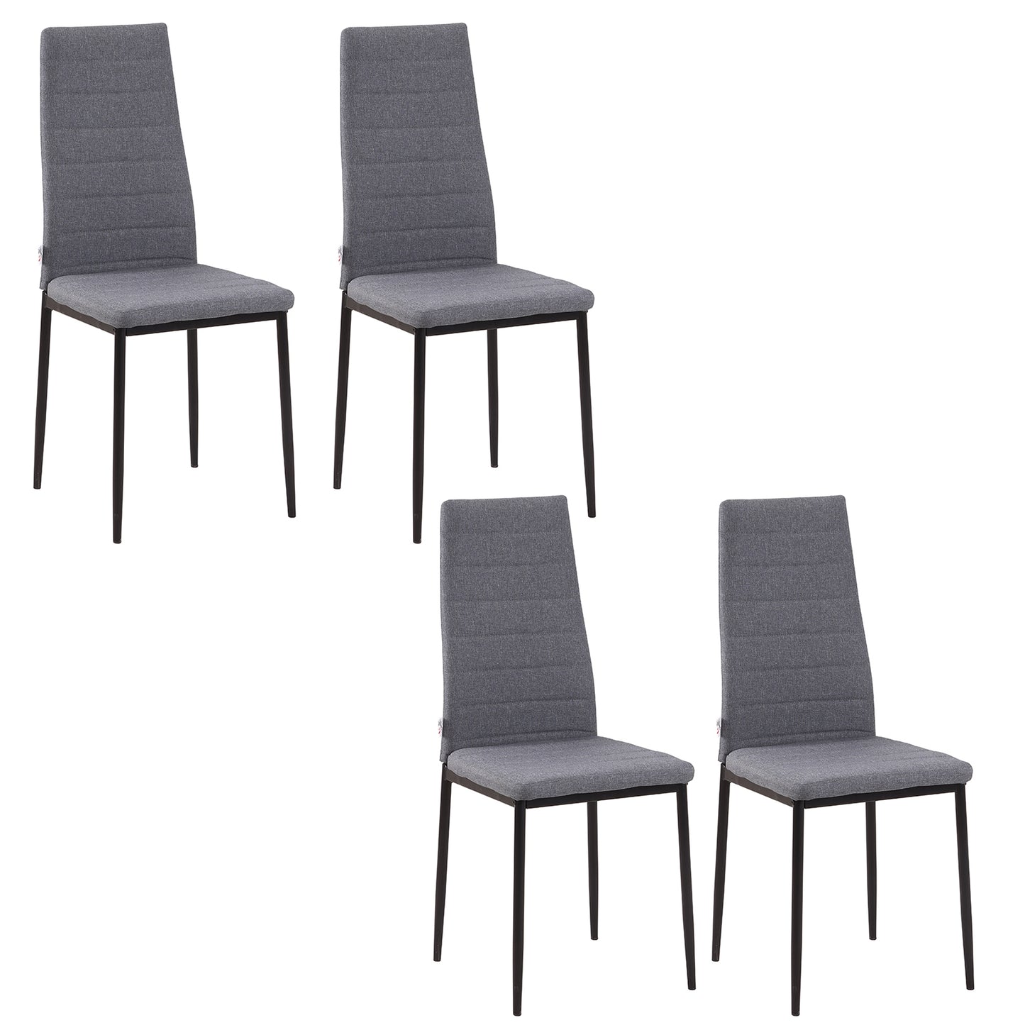 Chaises de salle à manger rembourrées ensemble de 4