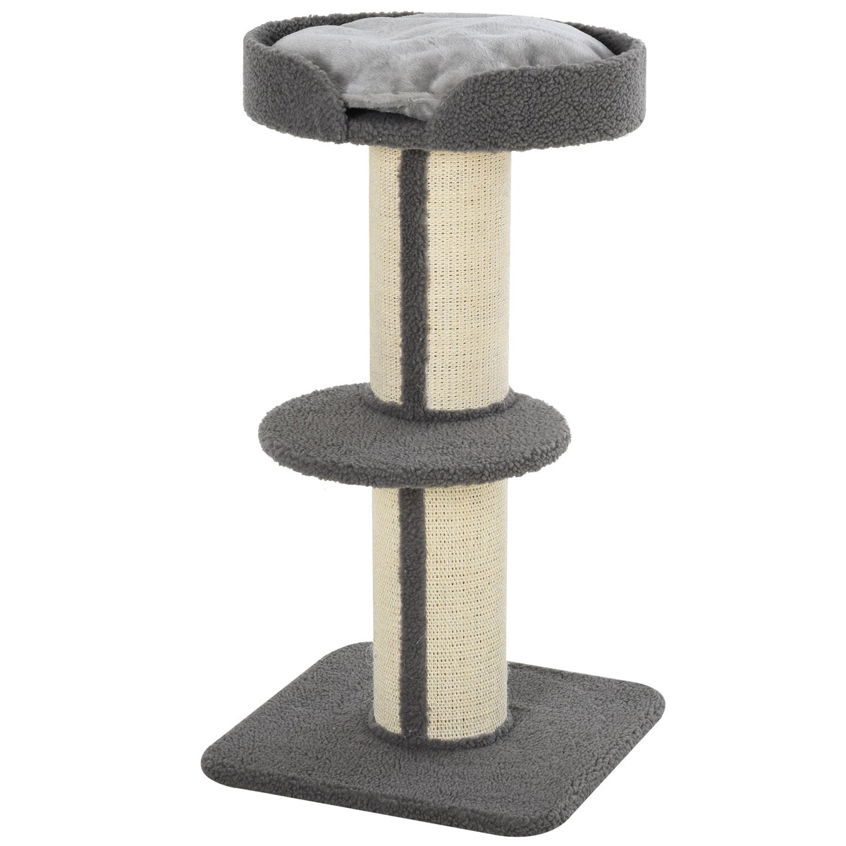 Arbre à chat multiétage avec griffoir en sisal et lit