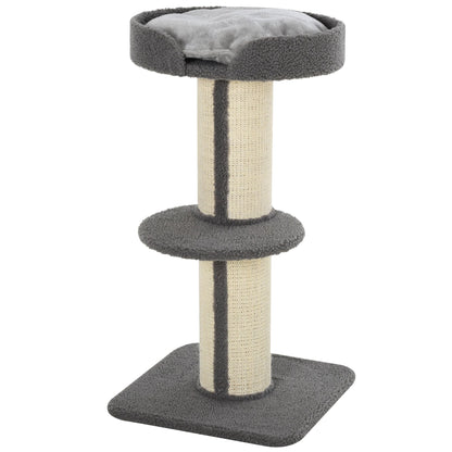 Arbre à chat multiétage avec griffoir en sisal et lit