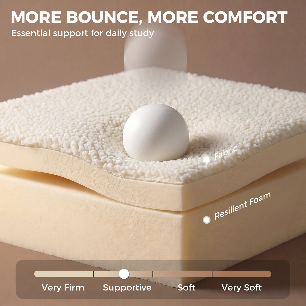 Chaise de bureau pivotante en sherpa