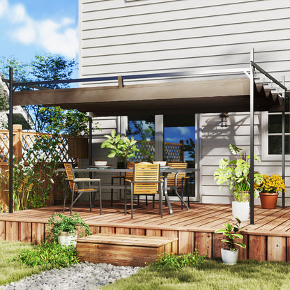 Pergola métallique autoportante avec toit rétractable UPF30+
