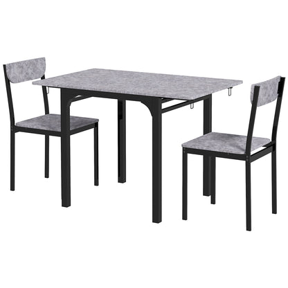 Ensemble table de salle à manger pliante pour 2