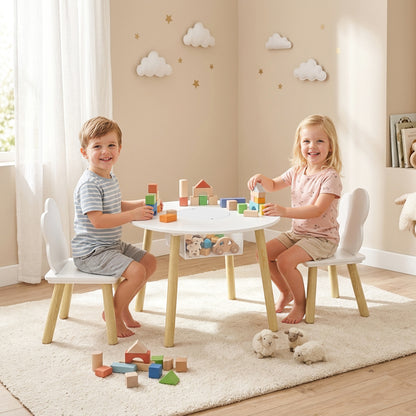 Ensemble table et chaises pour enfants nuage — Lot de 3