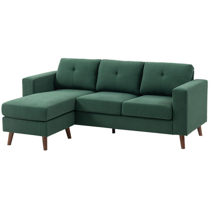 Sofa sectionnel en velours côtelé avec chaise longue réversible