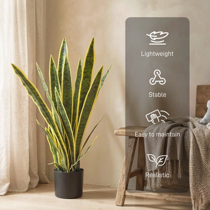 Plante artificielle Sansevieria 21 feuilles 76 cm