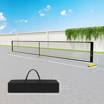 Filet de pickleball portable officiel avec sac de transport