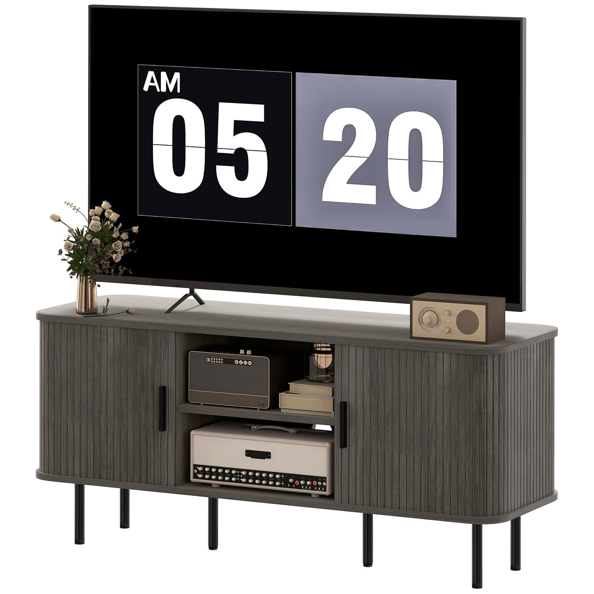 Meuble TV avec rangement pour télé jusqu'à 55 po