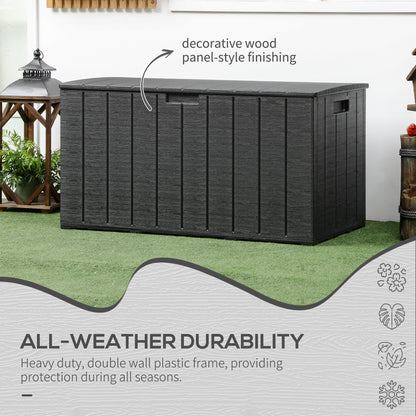 Coffre de rangement jardin 306 L étanche — noir