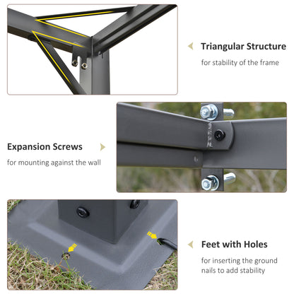 Pergola extérieure rétractable 3x3m cadre métal