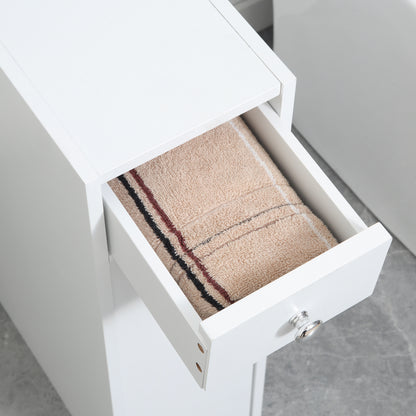Armoire toilette étroite avec tiroirs rangement caché