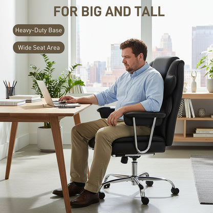 Chaise de bureau grand format rembourrée 180 kg