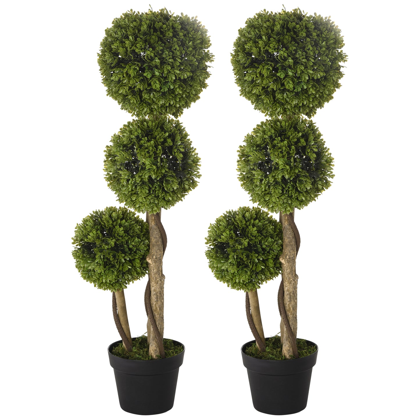 Arbres artificiels bambou en pot — lot de 2