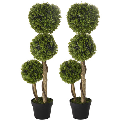 Arbres artificiels bambou en pot — lot de 2